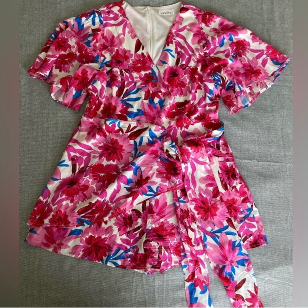 Emily Wonder Floral Wrap-Style Romper